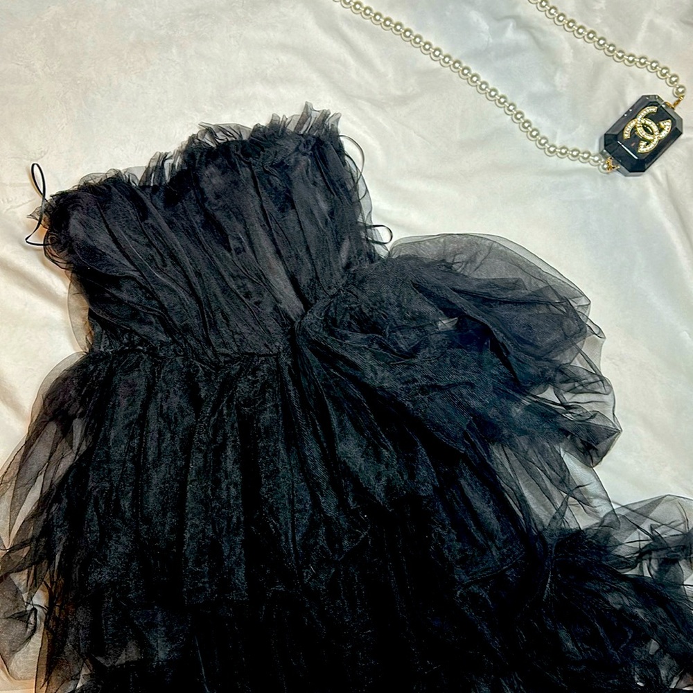 NEW****Black long dress from OHM a beautiful boutique, Small size
